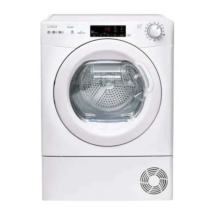 Sèche-linge pompe à chaleur CANDY CS EH10N2TE-S Smart - 10 kg - Bac EasyCase - Classe D - Blanc