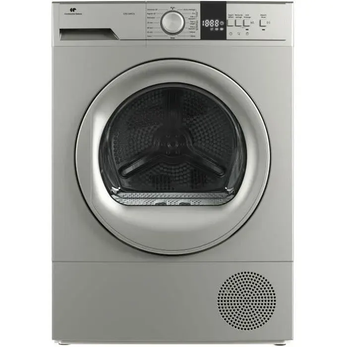 Sèche-linge pompe à chaleur CONTINENTAL EDISON CESL10PCS2 - 10 kg - 60 cm - Classe E - Silver