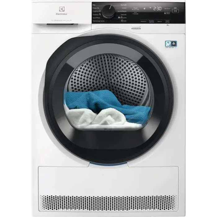 Sèche-linge Pompe à Chaleur Electrolux 9 kg – Connecté & Intelligent – Technologie 3DSense Scanner de Textiles – YW8HI393DC