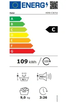 Sèche-linge pompe à chaleur Haier HD90-C367U1-FR