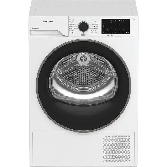 Sèche-linge pompe à chaleur HOTPOINT CHD84MWBSEE - 8 kg - Induction - L60cm - Classe C - Blanc