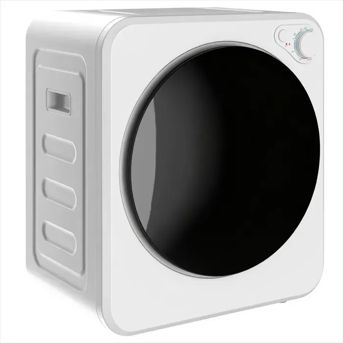 Sèche-linge portable 25 kg en acier inoxydable blanc - 5 programmes installation - Blanc Acier inoxydable 48 x 44 x 57 cm Ref