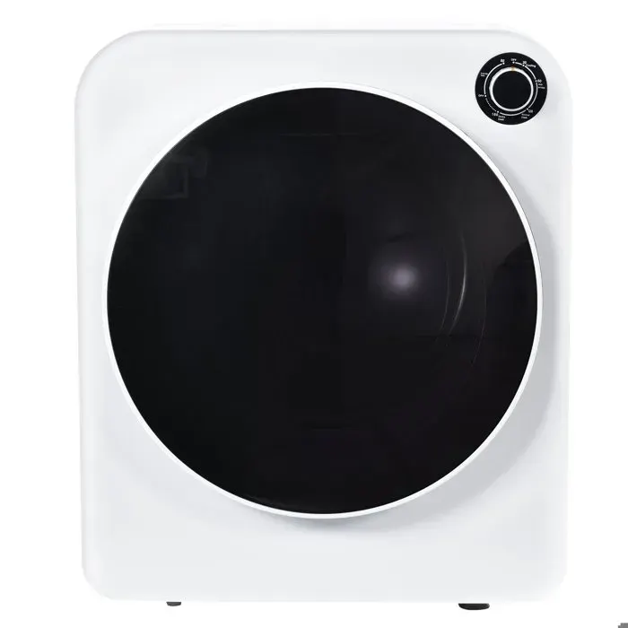 Sèche-linge portable - EDENDIRECT -Sèche linge à évacuation-capacité 3 kg830w-5 programmes-fixation murale possible-Blanc[classe C]