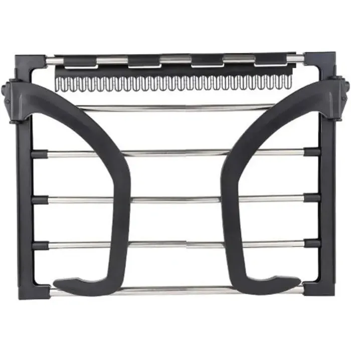 Séchoir à linge pour radiateur - Portable - Tube circulaire - Petite taille - Noir - 32 x 40 cm