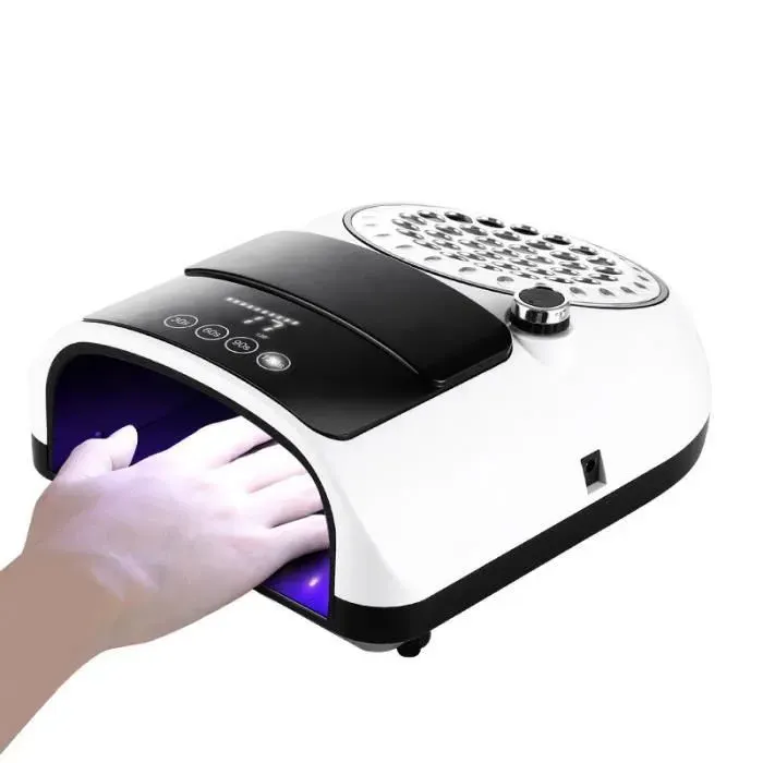 Séchoir à ongles professionnel 2 en 1 - LEMONDA - 126W LED UV - Aspirateur à ongles 60W