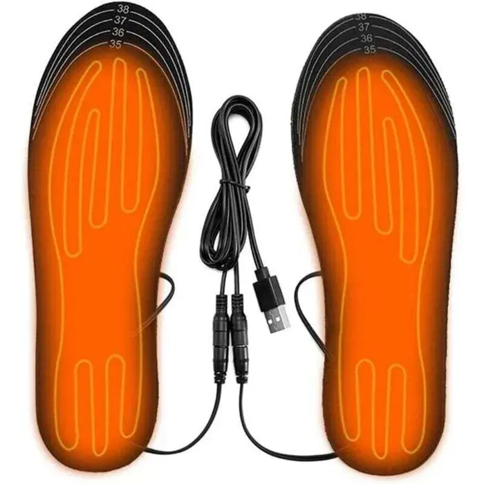 Semelles chauffantes électriques - DEKOPRO - Taille ajustable 35-41 - Chauffage USB - Chauffage adaptateur secteur