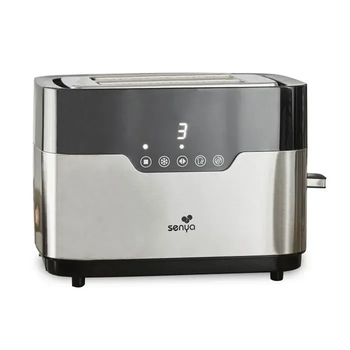 SENYA Grille-pain inox tactile 2 tranches - 850W - Smart Toaster