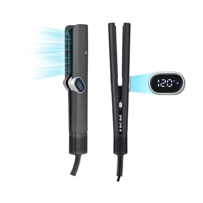 SENYA Lisseur Séchant noir Wet & Dry 2 en 1 Hair Fusion– Lisseur et Sèche-Cheveux à Air Chaud Température et Vitesse Ajustables