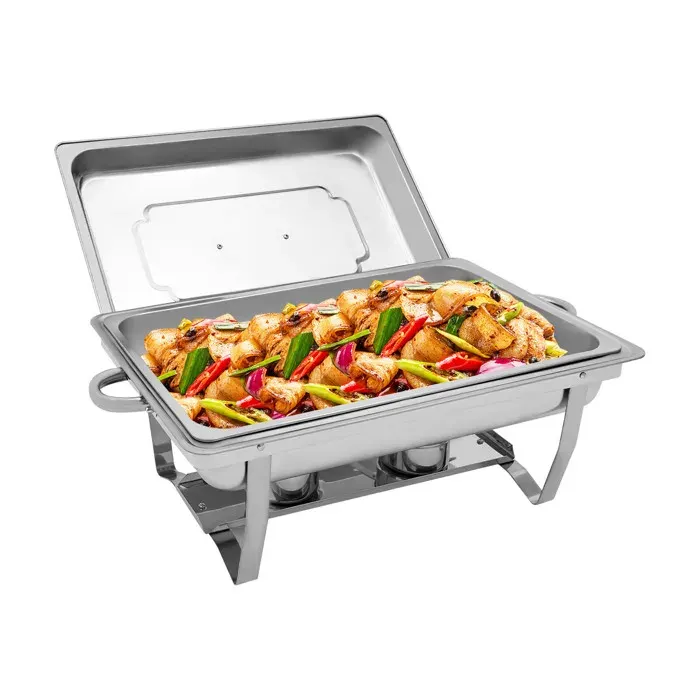 Serveur de Buffet de Chauffage Alimentaire - Plat de Chafing en Acier Inoxydable - Chauffe de Buffet 9L CHAUFFE-PLAT avec