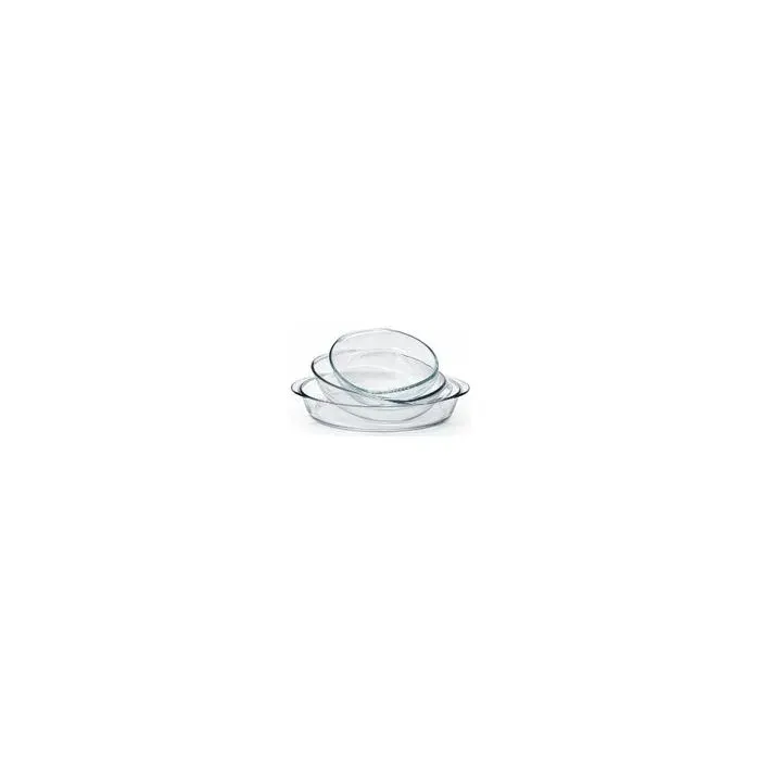 Service de plats pour four - DURALEX - Ovenchef Transparent - 3 plats ovales - Verre résistant à la chaleur