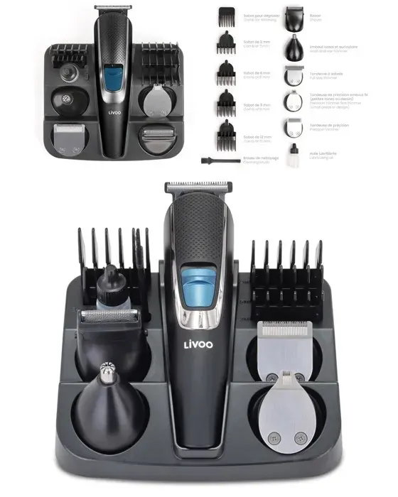 Set COMPLET tondeuse SANS FIL multifonction 5 têtes interchangeables