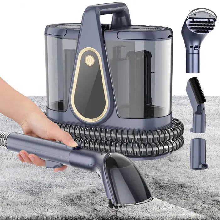 Shampouineuse 550W 17 kPa double réservoir deau de 15 L + 12 L 80 dB cordon dalimentation de 4 m.