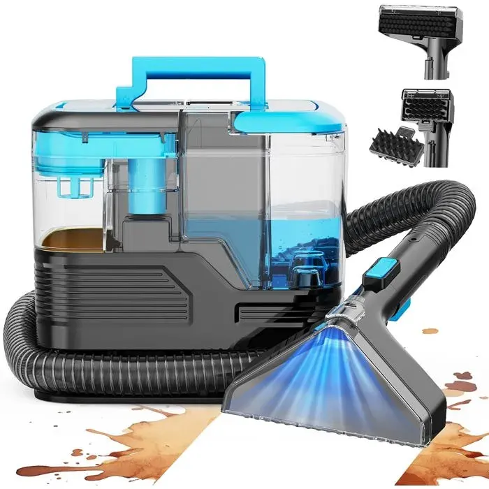 Shampouineuse Canapé 530WNettoyeur canapé tissu Portable avec Fonction Auto-NettoyanteAspirateur Nettoyeur avec pour Canapés