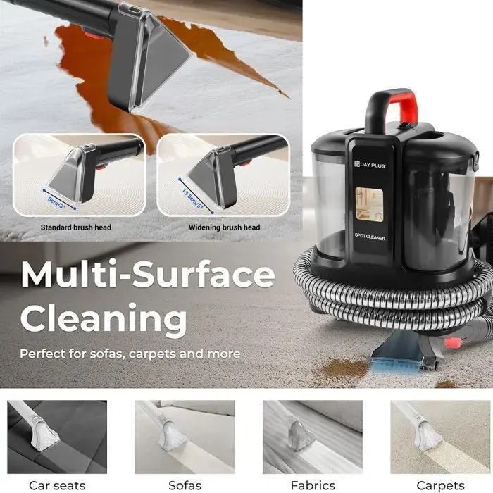 Shampouineuse Canapé DAYPLUS Nettoyeur Canapé Tissu Détacheur nettoyeur de tache Nettoyeur de Tapis Moquettes Meubles Tissus