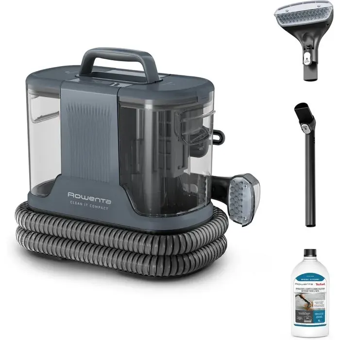Shampouineuse Clean It Compact Détacheur Portable Design Compact Pour Canapé Tapis Tissus Moquettes Et Voiture