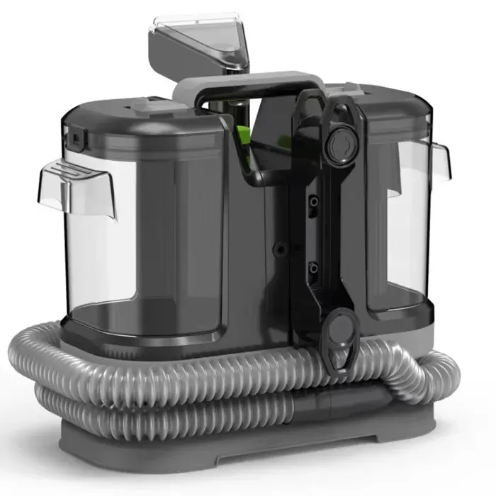 Shampouineuse Nettoyeur Canapé Tissu 12Kpa Nettoyeur de Tapis 450W Réservoir 08L/18L Tuyau 15 m + Câble dalimentation 5 m