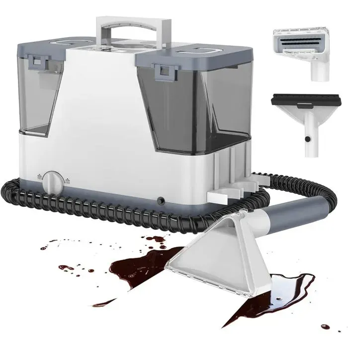 Shampouineuse Nettoyeur Canapé Tissu Injecteur Extracteur Nettoyage intensif 2500W Voiture Tapis Moquettes Aspirateur Détacheur