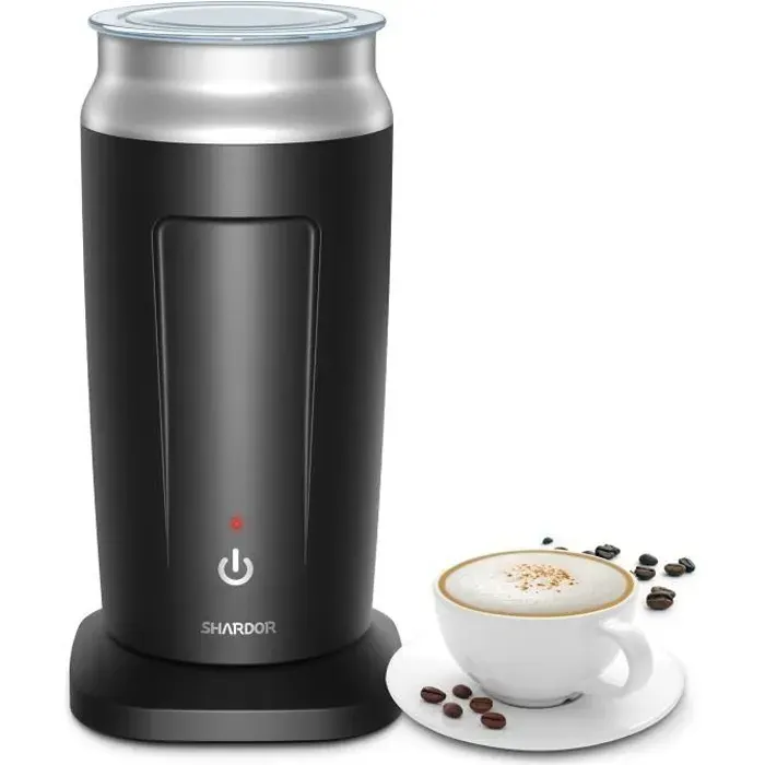 SHARDOR Mousseur à Lait Électrique 500W Mousse Chaude/Mousse Froide/Lait Chauffant pour Café Cappuccino Latte