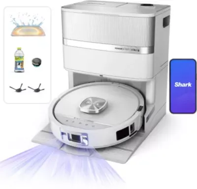 Shark - Aspirateur Robot Powerdetect Uv Reveal Blanc Rv3000xeeuwh