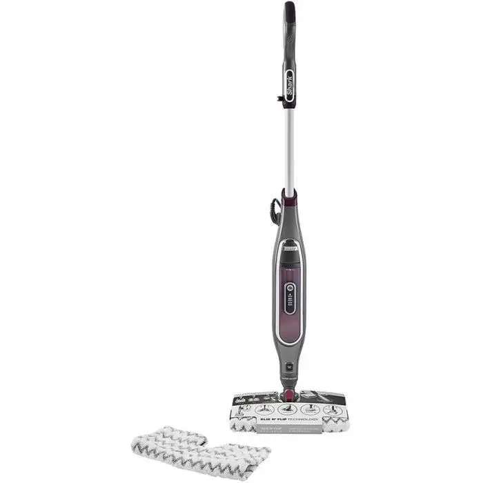 Shark S6003EU – Balai Vapeur – 1200 W – Mode Steam Blast – Réservoir 350 ml – Lingettes Lavables – Gris/Bordeaux