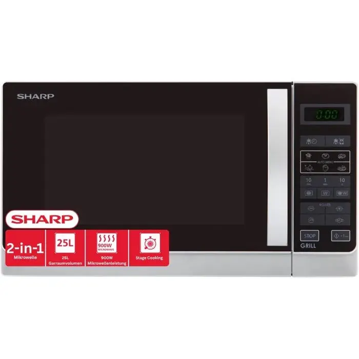 Sharp R-742WW Micro-ondes Gril 25 L 900W 1000W Blanc