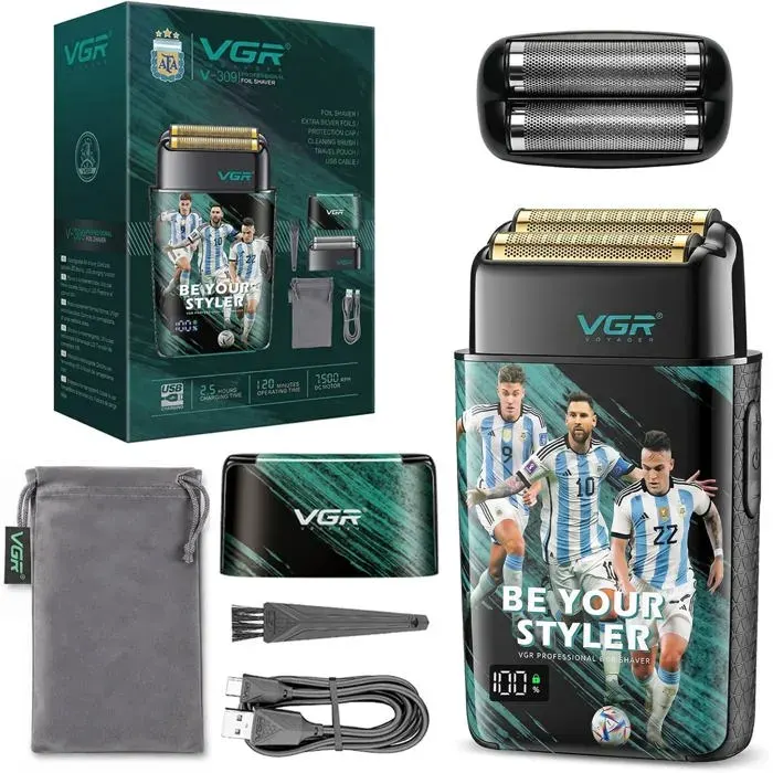 Shaver Homme Sans FilRasoir Electriques Hommes Professionnel Avec Double Grille En TitaneFoil Shaver Avec 7500 Tr/Min Moteur