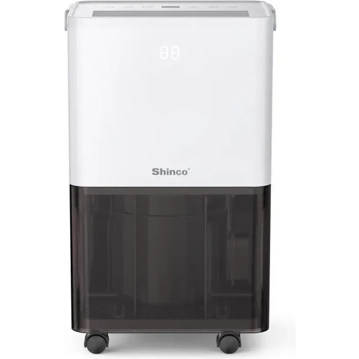 SHINCO Déshumidificateur dair Silencieux 10L/Jour avec compresseur Fonction de déshumidification Purification Sèchage du linge