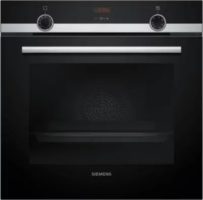 Siemens - Four Encastrable Hb554aer3f - Chaleur Pulsée - Ecoclean - Porte Froide - Rails Télescopiques - Iq300 — coloris Inox