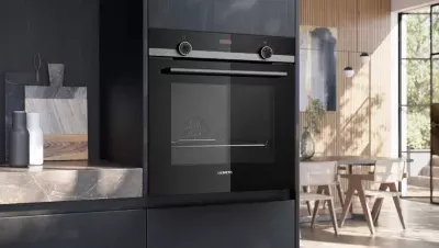 Siemens - Four Encastrable Hb554aer3f - Chaleur Pulsée - Ecoclean - Porte Froide - Rails Télescopiques - Iq300 — vue 6