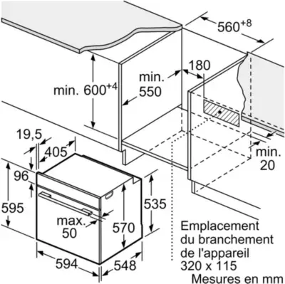 Siemens - Four Encastrable Hb554aer3f - Chaleur Pulsée - Ecoclean - Porte Froide - Rails Télescopiques - Iq300 — vue 8