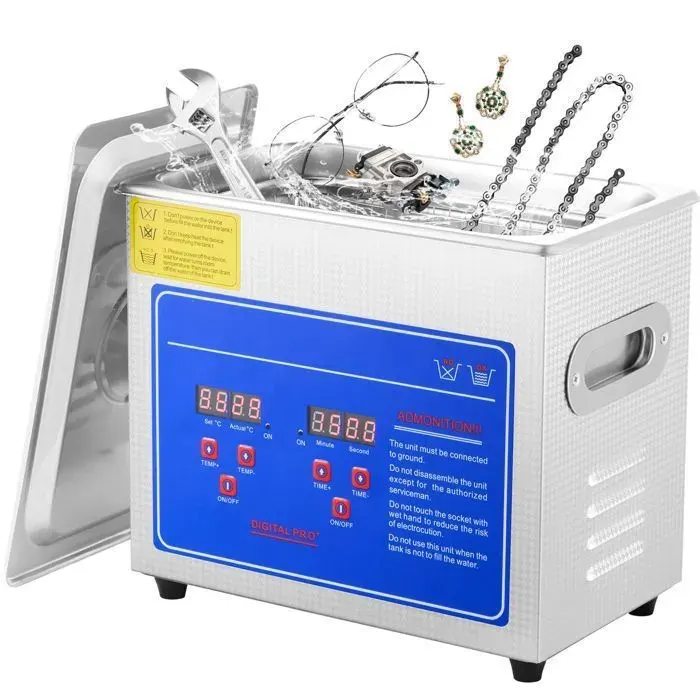 SIHAO 3L machine de nettoyage à ultrasons chronomètre numérique de chauffage Machine de nettoyage de bijoux pour la maison