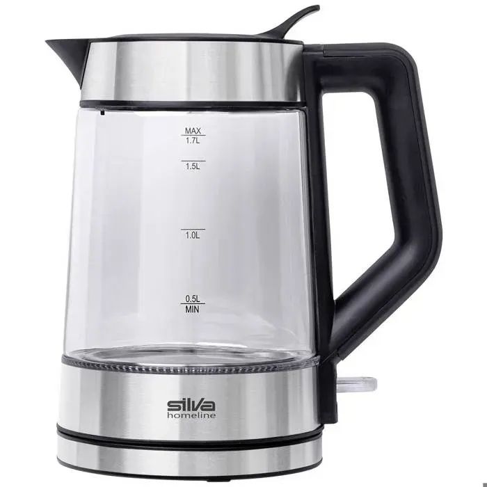Silva Homeline KL-G 2007 Bouilloire argent noir Contenance: 1.7 l