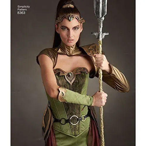 Simplicity 6–8-10–12–14 Patron de costume Fantasy Ranger pour Patron de couture Blanc