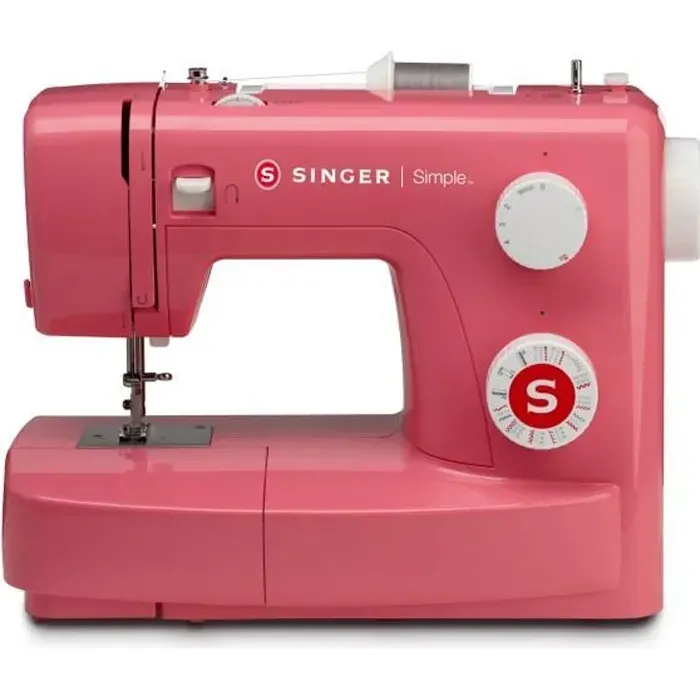 SINGER Machine à coudre SIMPLE 3223 - 70W - 23 points - Rouge