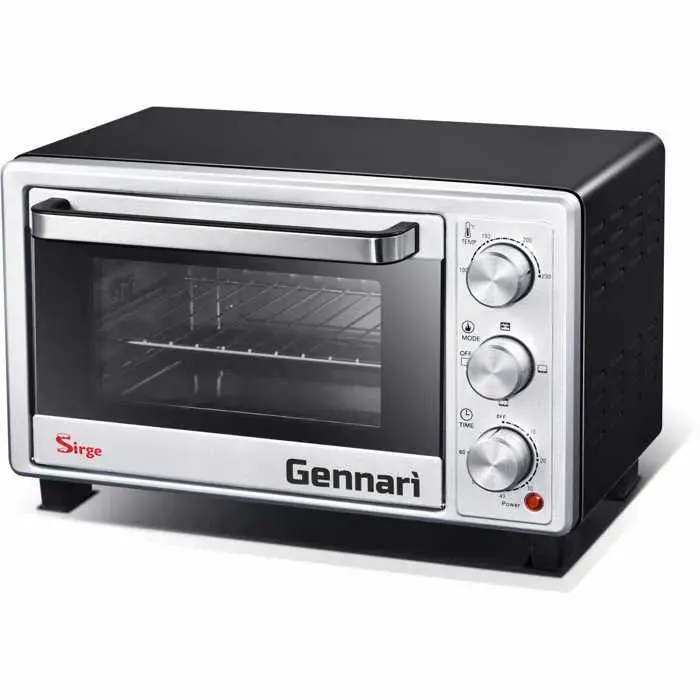 Sirge Mini four 16L 1400W petit four four à pizza 100-230 °C minuterie 0-60 minutes mini four avec plaque à pâtisserie NOIR