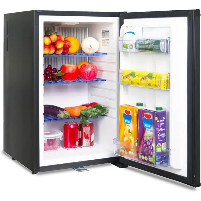 Smad Frigo 12V 220V-50L-Frigo 12V Camping car-0-10°C-Réfrigérateur Silencieux pour Camping Voiture Caravane Hôtel Bureau