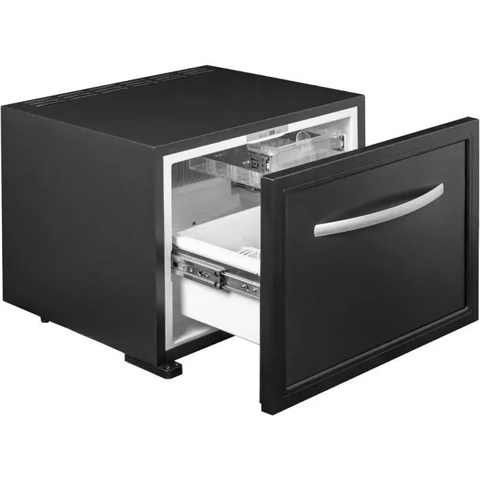 Smad Frigo Camping Car 12V 220V-45L-Réfrigérateur Tiroir 12V-5 Niveaux deTempérature entre 0-15℃-Noir