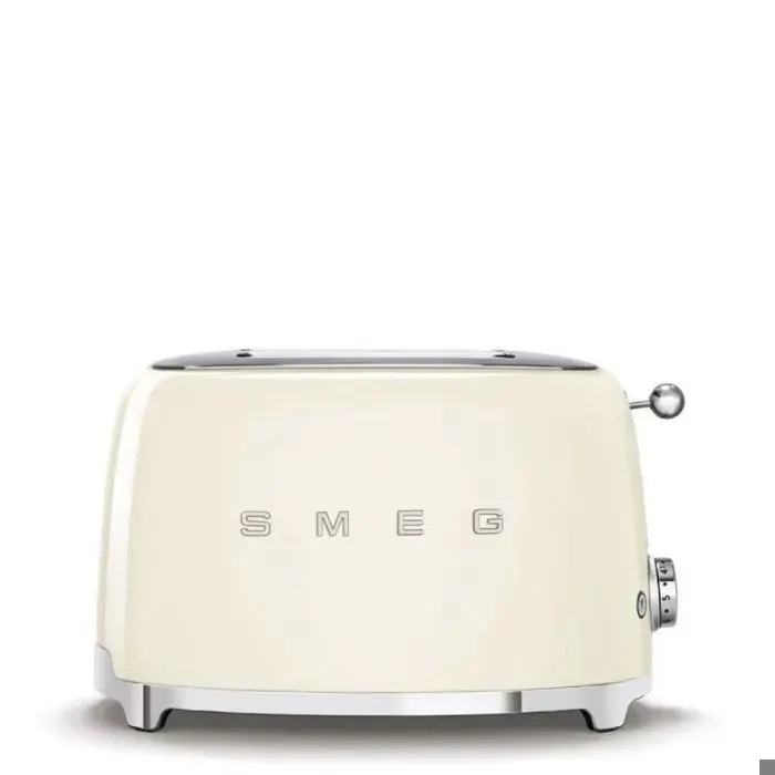 Smeg Grille-pain 2 Tranches TSF01CREU 2 Fentes 36 mm 6 Niveaux de Brunissage Fonction Chauffage Décongélation et B GRILLE-PAIN