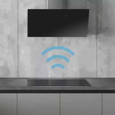 Smeg - Hotte Décorative Murale Inclinée Kicv90bl2 — vue 7