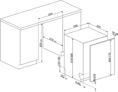 Smeg - Lave Vaisselle Encastrable Stl332clfr — vue 8