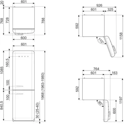 Smeg - Réfrigérateur Combiné Fab32rsbm6 — vue 9