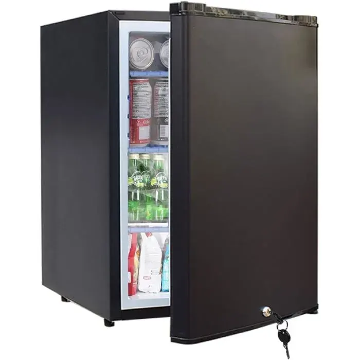 SMETA Frigo 12V 220V Camping Car Frigo 12V 50L Frigo Caravane Réfrigérateur Camping Car Frigo Silencieux Noir