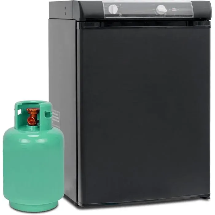 SMETA Frigo Trimixte 60L-12V/220V/Gaz-Frigo Camping Gaz-Mini Frigo Silencieux-pour Camping-Car