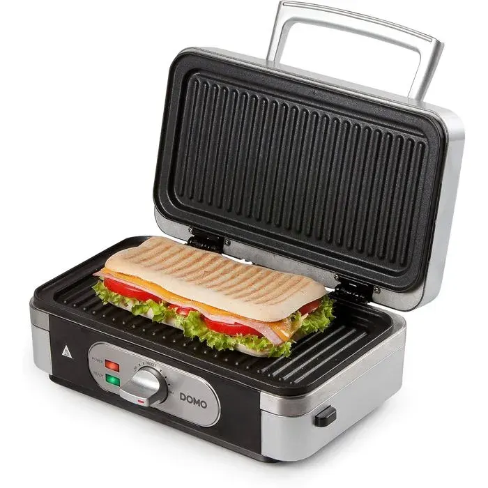Snackmaker 3-En-1 Croque-Monsieur Gaufrier Et Gril - Revêtement Antiadhésif - Acier Inoxydable/Noir[GA22]