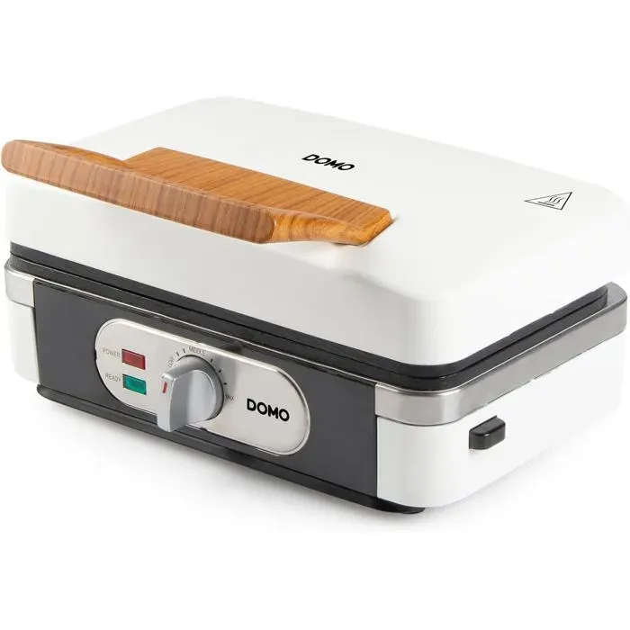 Snackmaker 3 En 1 - Design De Luxe En Bois - Pfas Free - Croque-Monsieur Gaufrier Et Gril - Pieds Anti Dérapants Plaques De[PE96]