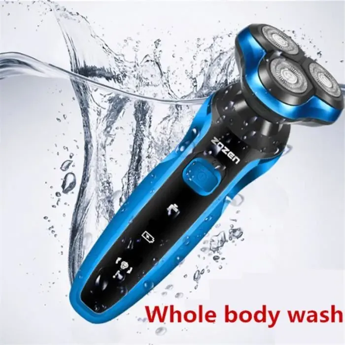 Soin du visage rasoir électrique rechargeable à trois têtes de lames flottantes pour hommes