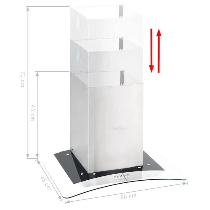 Soldes d’automneArgent te Aspirante - te murale de cuisine 60cm Acier inoxydable 756 m³/h LED 3380582115788 — coloris Argente