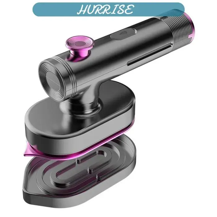Sonew cuiseur vapeur pour vêtements Fer à vapeur portable pour vêtements 40 W pliable à 90 degrés deco lit Prise UE Gris Violet
