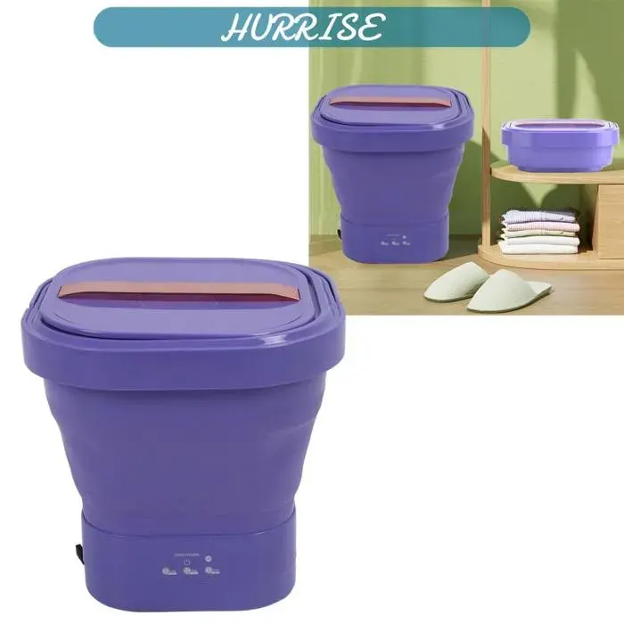 Sonew Machine à laver pliante Folding Washing Machine Foldable Washer Dryer Rechargeable Portable Mini electromenager laver Violet