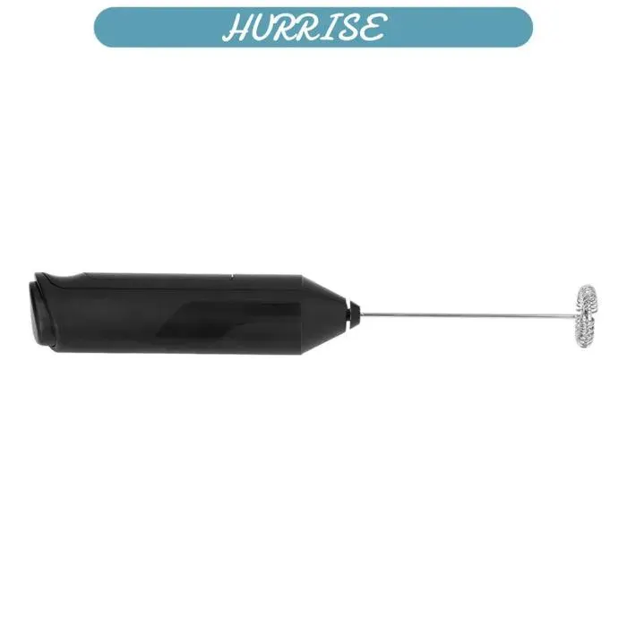 Sonew Mousseur à lait portatif Mousseur à lait électrique portatif en acier inoxydable Mini table shaker Noir et support